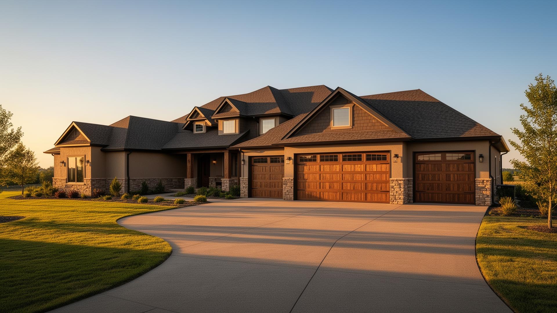 Beautiful home with premium insulated steel garage doors in Gold Bar, Washington
